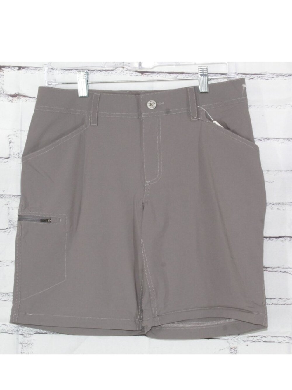 LL Bean Gray Convertible Shorts Mid Rise Zip Off No Fly Zone Size 6 Reg